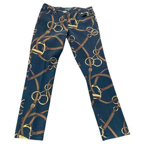 Lauren Ralph Lauren Women's Bridle Belting Equestrian Modern Skinny Jeans Size10 - Picture 1 of 6
